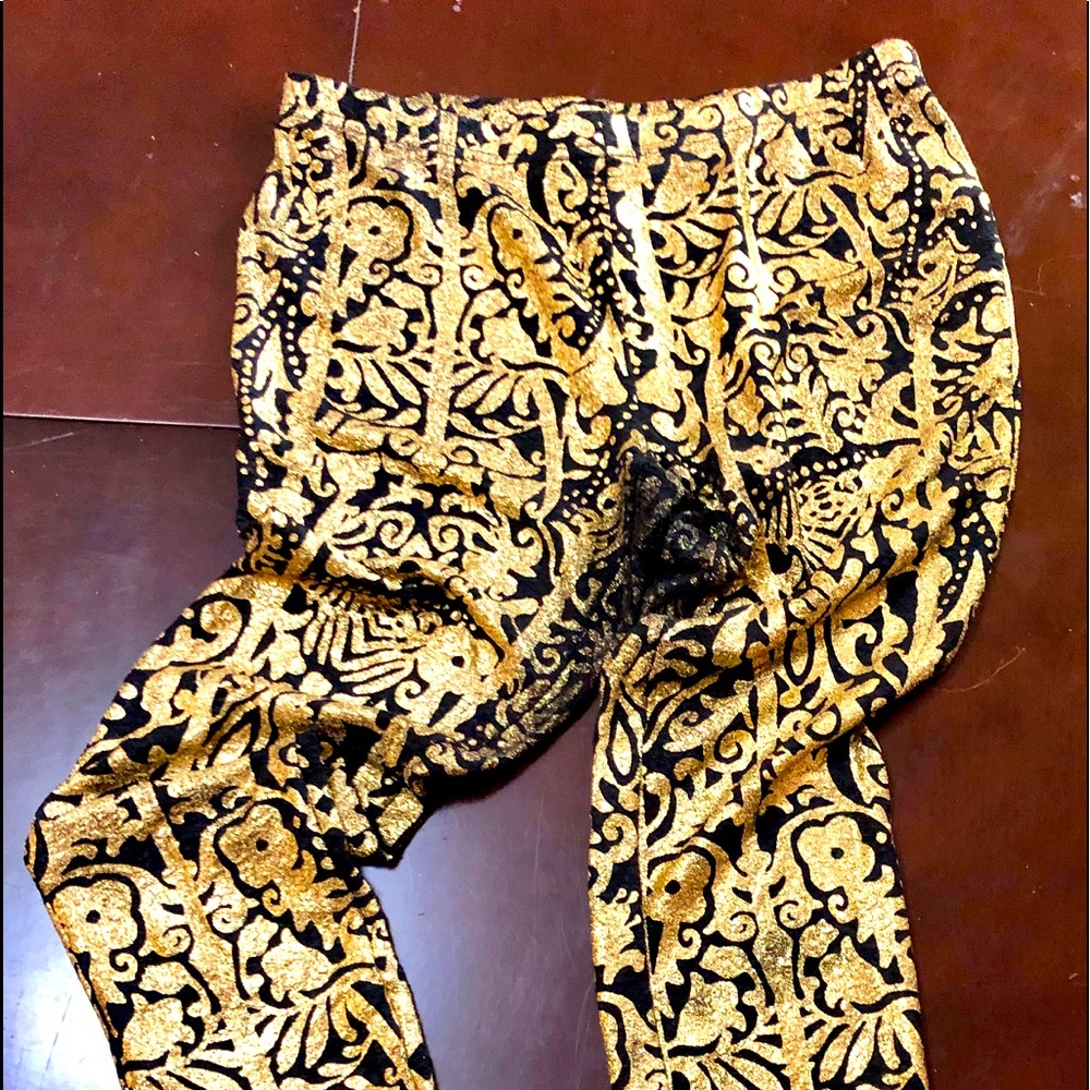 Glitter gold leggings